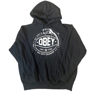 Obey Vintage Grenade Hoodie - Black